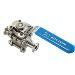 Sanitary Valves,3 pc,V-905TC 3 Piece Sanitary Ball Valves, Clamp End